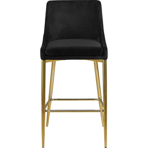 Meridian Karina Black Velvet Stool