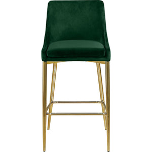 Meridian Karina Green Velvet Stool