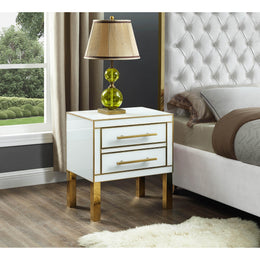 Meridian Gigi White Side Table