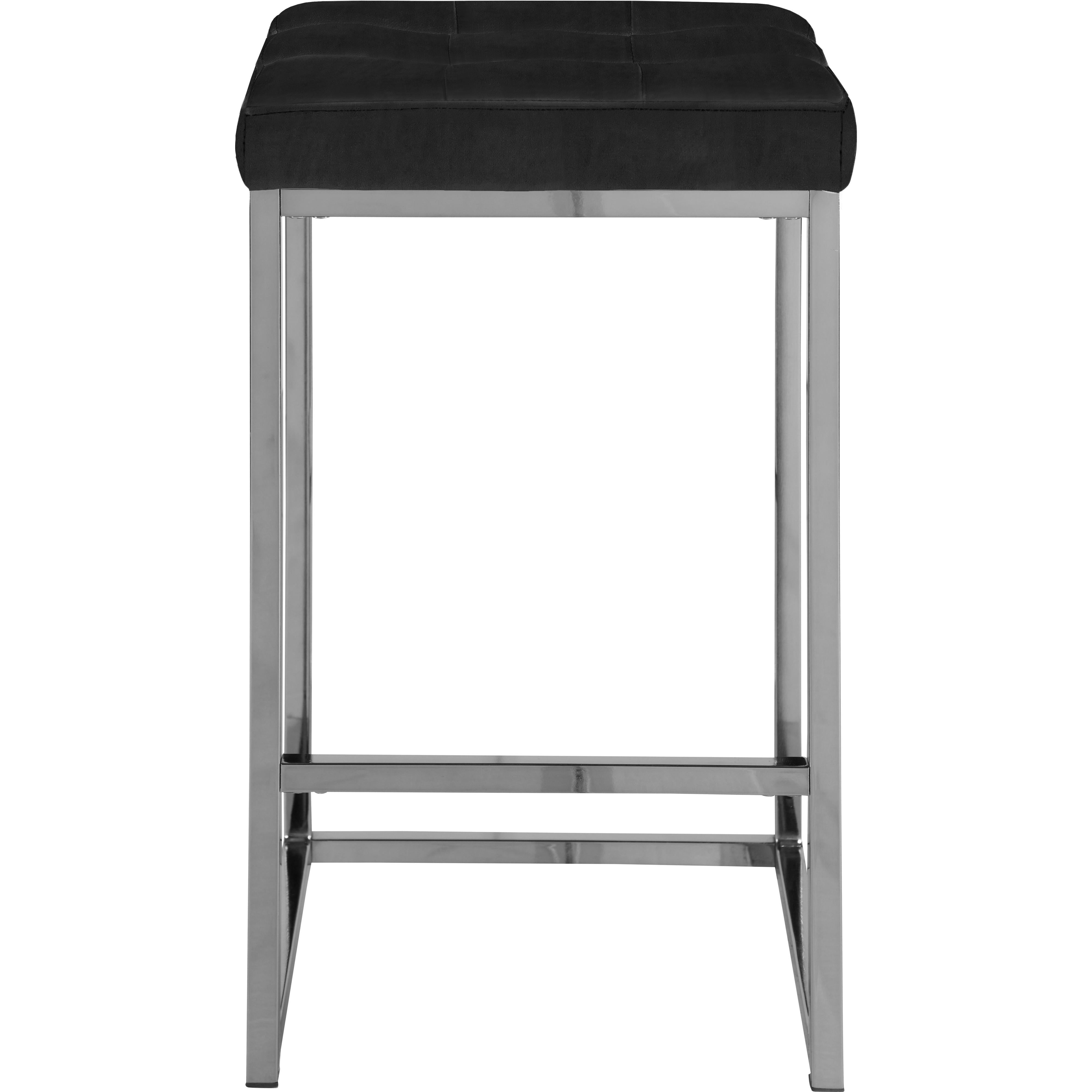 Meridian Nicola Black Velvet Stool