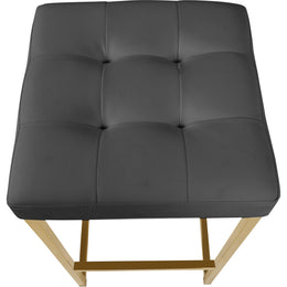 Meridian Nicola Grey Vegan Leather Stool