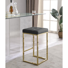 Meridian Nicola Grey Vegan Leather Stool
