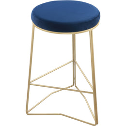 Meridian Tres Navy Velvet Counter Stool