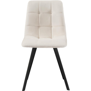 Meridian Annie Cream Velvet Dining Chair