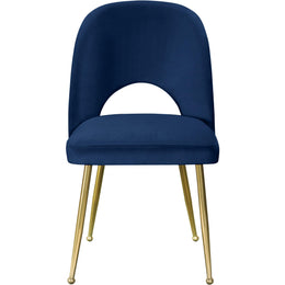 Meridian Logan Navy Velvet Dining Chair
