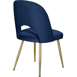 Meridian Logan Navy Velvet Dining Chair
