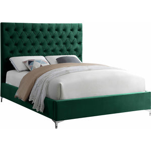 Meridian Cruz Green Velvet King Bed