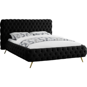 Meridian Delano Black Velvet King Bed
