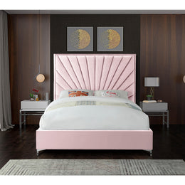 Meridian Eclipse Pink Velvet Full Bed