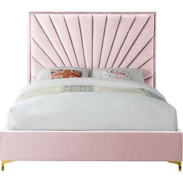 Meridian Eclipse Pink Velvet Queen Bed