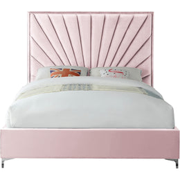 Meridian Eclipse Pink Velvet Queen Bed