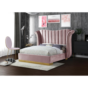 Meridian Flora Pink Velvet King Bed (3 Boxes)