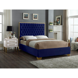 Meridian Lana Navy Velvet Full Bed