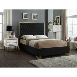 Meridian Lana Black Velvet King Bed