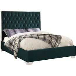 Meridian Lexi Green Velvet Full Bed