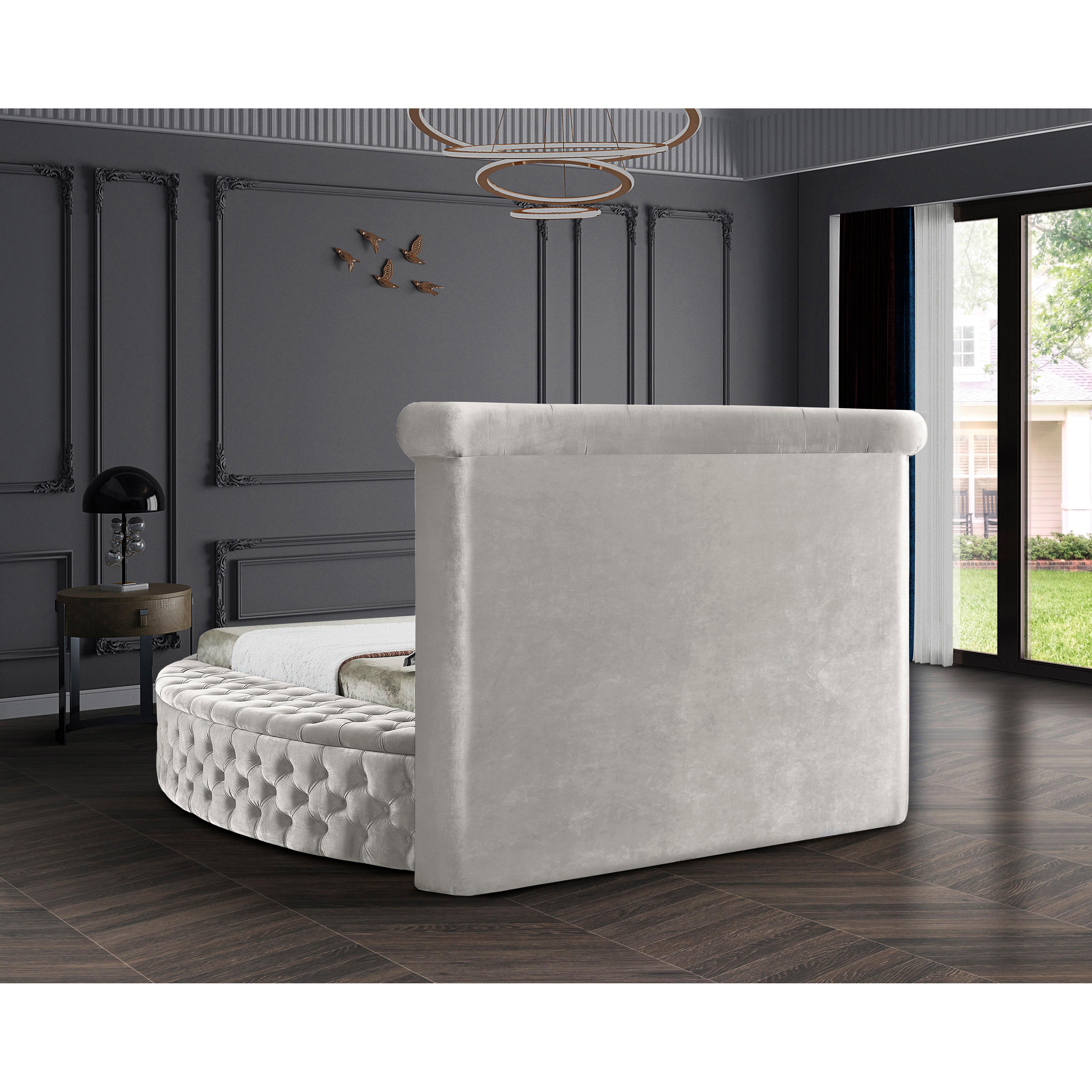 Meridian Luxus Cream Velvet Full Bed (3 Boxes)