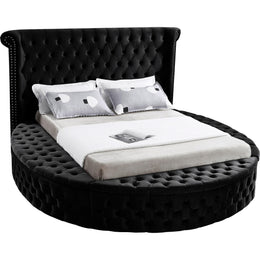 Meridian Luxus Black Velvet King Bed (3 Boxes)