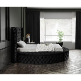 Meridian Luxus Black Velvet Twin Bed (3 Boxes)