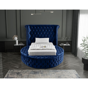 Meridian Luxus Navy Velvet Twin Bed (3 Boxes)