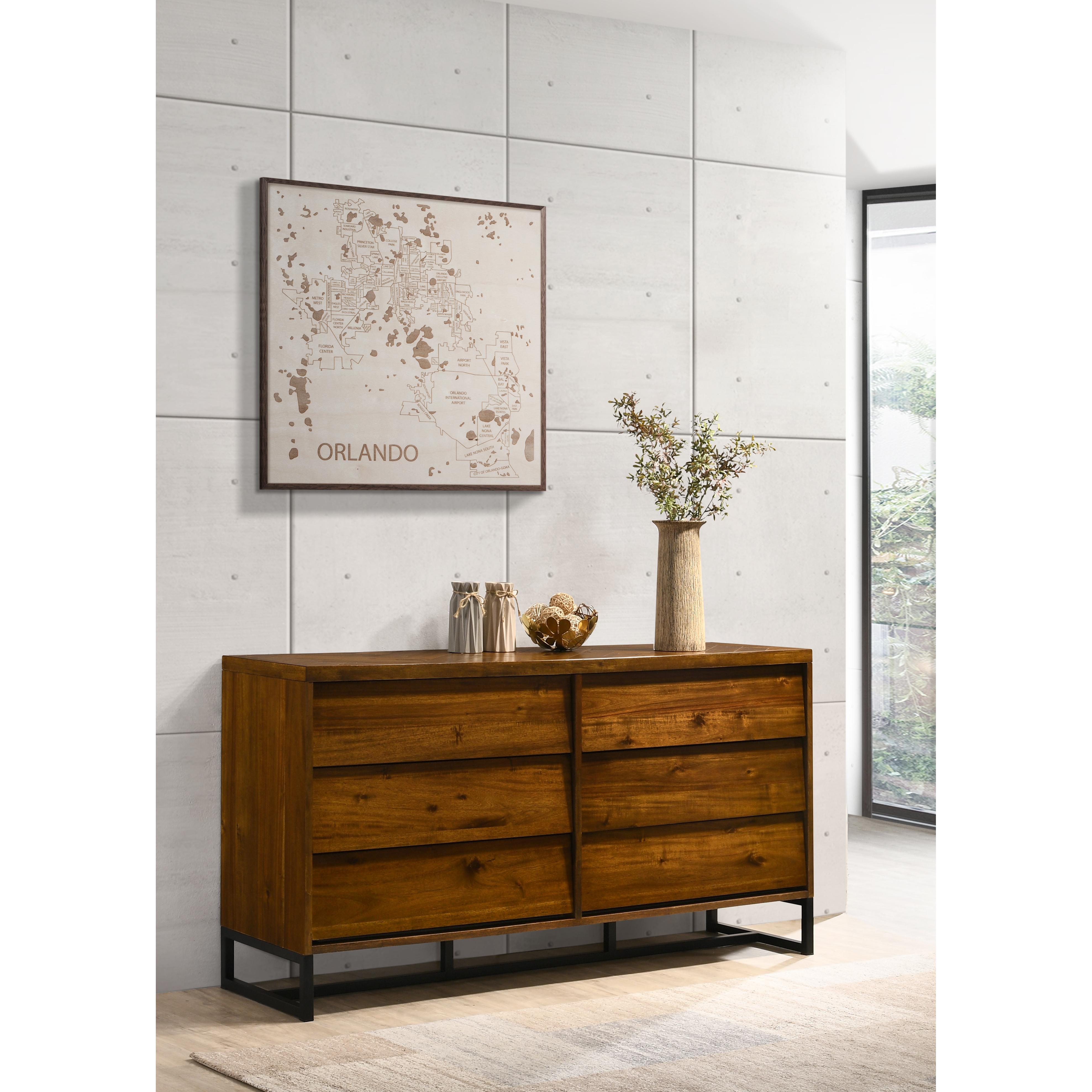 Meridian Reed Antique Coffee Dresser