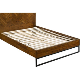 Meridian Reed Antique Coffee King Bed (3 Boxes)