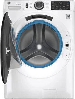 Package - GE - 4.8 Cu. Ft. High-Efficiency Stackable Smart Front Load Washer w/ Odorblock Ultra Fresh Vent System & Microban Technology and 7.8 Cu. Ft. Stackable Smart 10-Cycle Electric Dryer - White