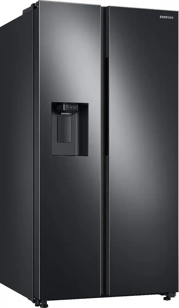 Samsung - 36 in. Wide 27.4 cu. ft. Side-by-Side Refrigerator with Large Capacity - Black Stainless Steel