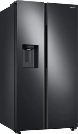 Samsung - 36 in. Wide 27.4 cu. ft. Side-by-Side Refrigerator with Large Capacity - Black Stainless Steel