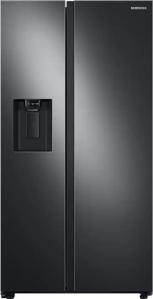 Samsung - 36 in. Wide 27.4 cu. ft. Side-by-Side Refrigerator with Large Capacity - Black Stainless Steel