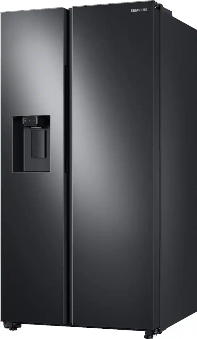 Samsung - 36 in. Wide 27.4 cu. ft. Side-by-Side Refrigerator with Large Capacity - Black Stainless Steel