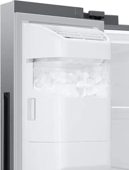 Samsung - 36 in. Wide 27.4 cu. ft. Side-by-Side Refrigerator with Large Capacity - Stainless Steel