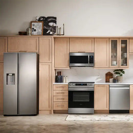 Samsung - 36 in. Wide 27.4 cu. ft. Side-by-Side Refrigerator with Large Capacity - Stainless Steel