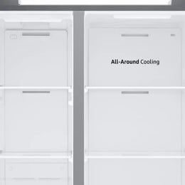 Samsung - 36 in. Wide 27.4 cu. ft. Side-by-Side Refrigerator with Large Capacity - Stainless Steel