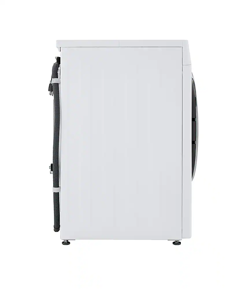 LG - 2.4 Cu. Ft. High-Efficiency Smart Front Load Washer and Electric Dryer Combo with Steam and Sensor Dry - White
