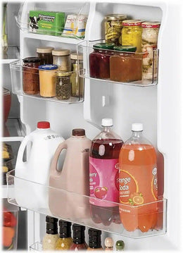GE - 33 in. Wide 21.9 Cu. Ft. Top-Freezer Refrigerator with Garage Ready Performance - Black
