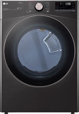 Package - LG - 4.5 Cu. Ft. High-Efficiency Stackable Smart Front Load Washer with Steam and Built-In Intelligence and 7.4 Cu. Ft. Stackable Smart Electric Dryer with Steam and Built-In Intelligence - Black Steel