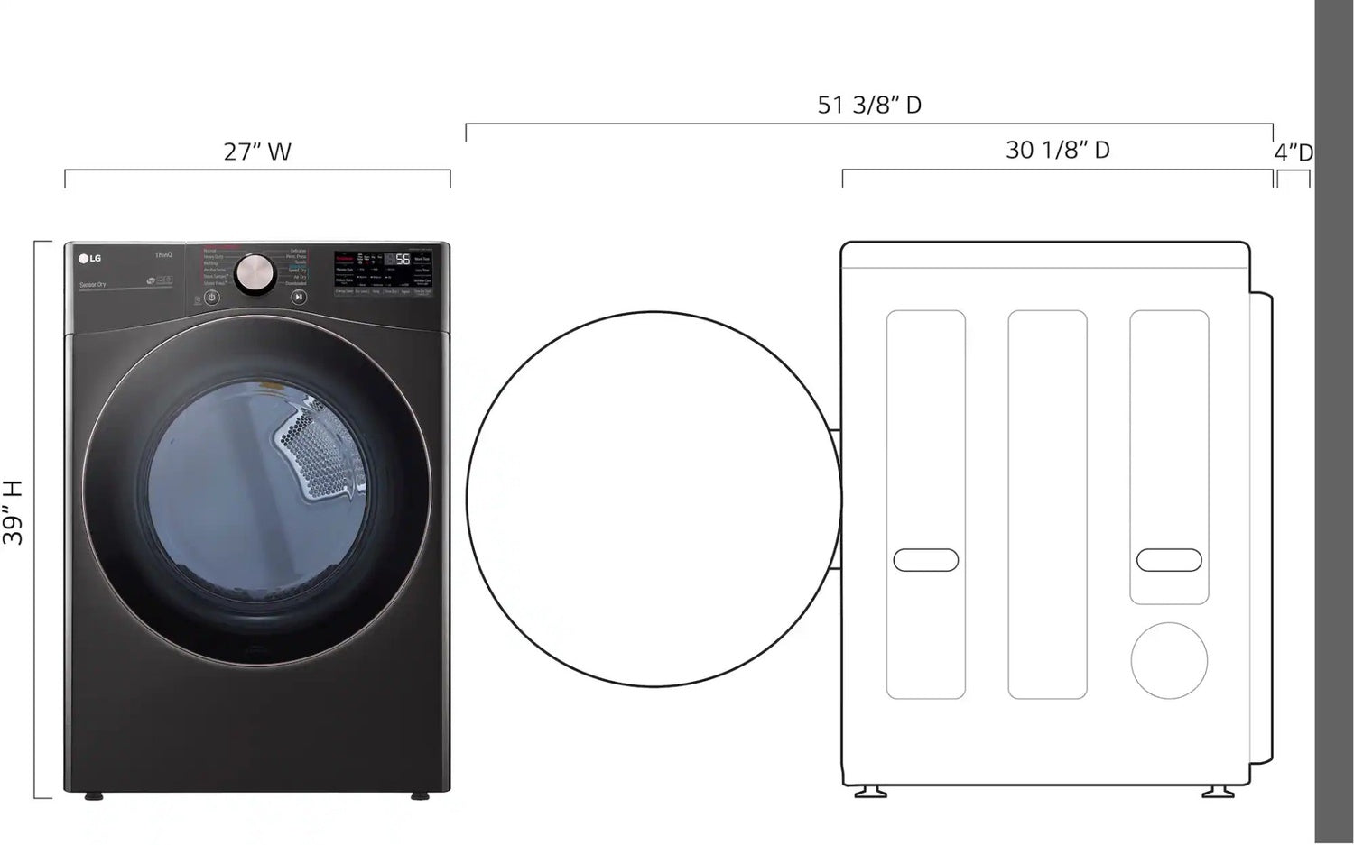 Package - LG - 4.5 Cu. Ft. High-Efficiency Stackable Smart Front Load Washer with Steam and Built-In Intelligence and 7.4 Cu. Ft. Stackable Smart Electric Dryer with Steam and Built-In Intelligence - Black Steel