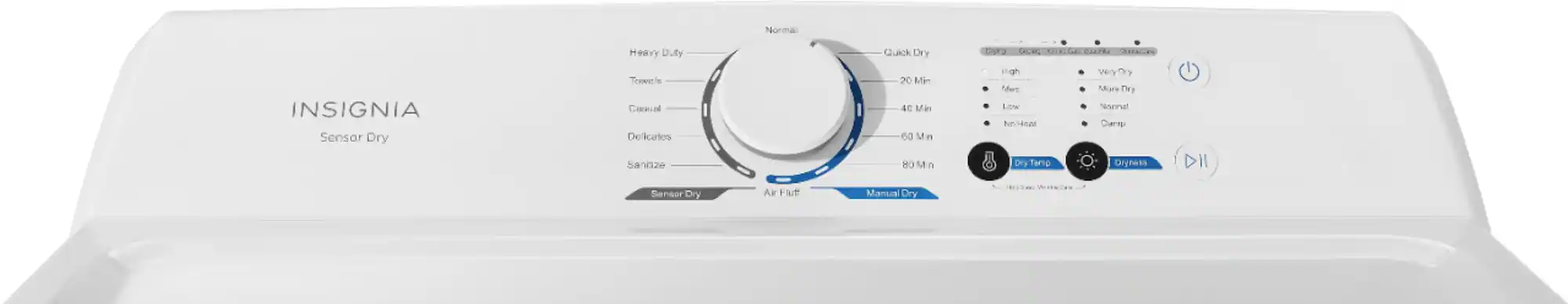 Package - Insignia™ - 3.7 Cu. Ft. High Efficiency 12-Cycle Top-Loading Washer and 6.7 Cu. Ft. Electric Dryer with Sensor Dry - White