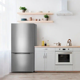 Insignia™ - 30 in. Wide 18.6 Cu. Ft. Bottom Freezer Refrigerator with ENERGY STAR Certification - Stainless Steel