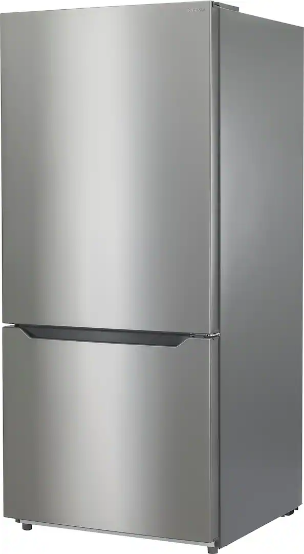 Insignia™ - 30 in. Wide 18.6 Cu. Ft. Bottom Freezer Refrigerator with ENERGY STAR Certification - Stainless Steel
