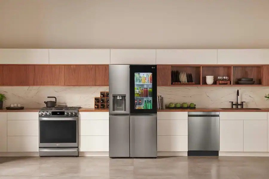 LG - 36-in Wide 27.1 Cu. Ft. Side-by-Side Smart Refrigerator with Craft Ice - Stainless Steel