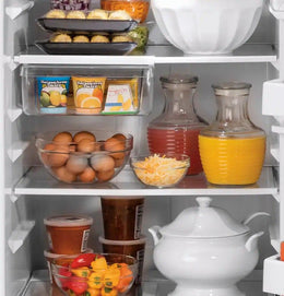 GE - 33 in. Wide 21.9 Cu. Ft. Top-Freezer Refrigerator with Garage Ready Performance - Stainless Steel