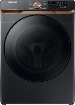 Package - Samsung - 5.0 Cu. Ft. High-Efficiency Stackable Smart Front Load Washer with Steam and Super Speed Wash and 7.5 Cu. Ft. Stackable Smart Electric Dryer with Steam and Sensor Dry - Brushed Black