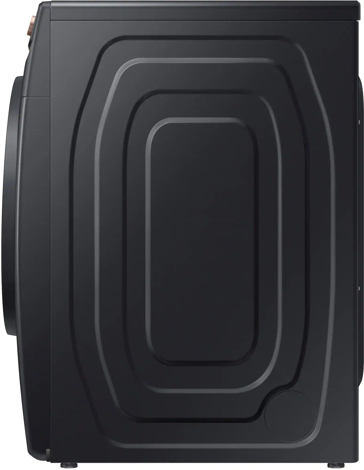 Package - Samsung - 5.0 Cu. Ft. High-Efficiency Stackable Smart Front Load Washer with Steam and Super Speed Wash and 7.5 Cu. Ft. Stackable Smart Electric Dryer with Steam and Sensor Dry - Brushed Black