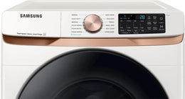 Package - Samsung - 5.0 Cu. Ft. High-Efficiency Stackable Smart Front Load Washer with Steam and Super Speed Wash and 7.5 Cu. Ft. Stackable Smart Electric Dryer with Steam and Sensor Dry - Ivory