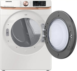 Package - Samsung - 5.0 Cu. Ft. High-Efficiency Stackable Smart Front Load Washer with Steam and Super Speed Wash and 7.5 Cu. Ft. Stackable Smart Electric Dryer with Steam and Sensor Dry - Ivory
