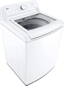Package - LG - 4.1 Cu. Ft. High-Efficiency Top Load Washer with TurboDrum Technology and 7.3 Cu. Ft. Electric Dryer with Sensor Dry - White