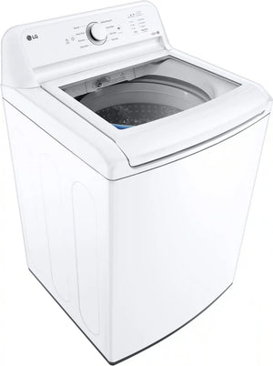 Package - LG - 4.1 Cu. Ft. High-Efficiency Top Load Washer with TurboDrum Technology and 7.3 Cu. Ft. Electric Dryer with Sensor Dry - White