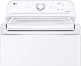 Package - LG - 4.1 Cu. Ft. High-Efficiency Top Load Washer with TurboDrum Technology and 7.3 Cu. Ft. Electric Dryer with Sensor Dry - White
