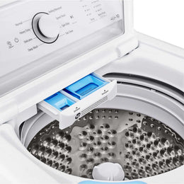 Package - LG - 4.1 Cu. Ft. High-Efficiency Top Load Washer with TurboDrum Technology and 7.3 Cu. Ft. Electric Dryer with Sensor Dry - White
